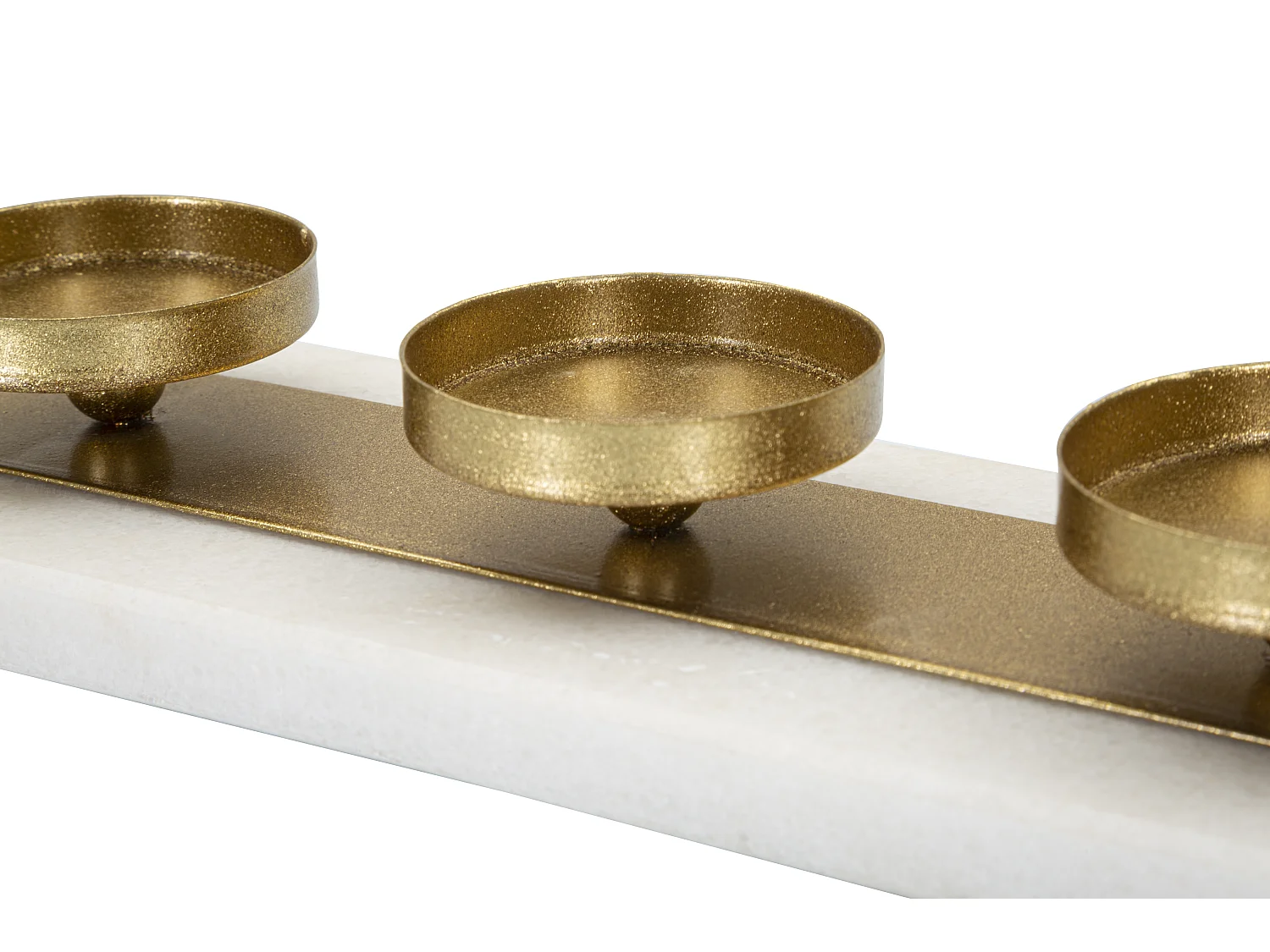 Bougeoir Design en Marbre "4 emplacements" 40cm Or