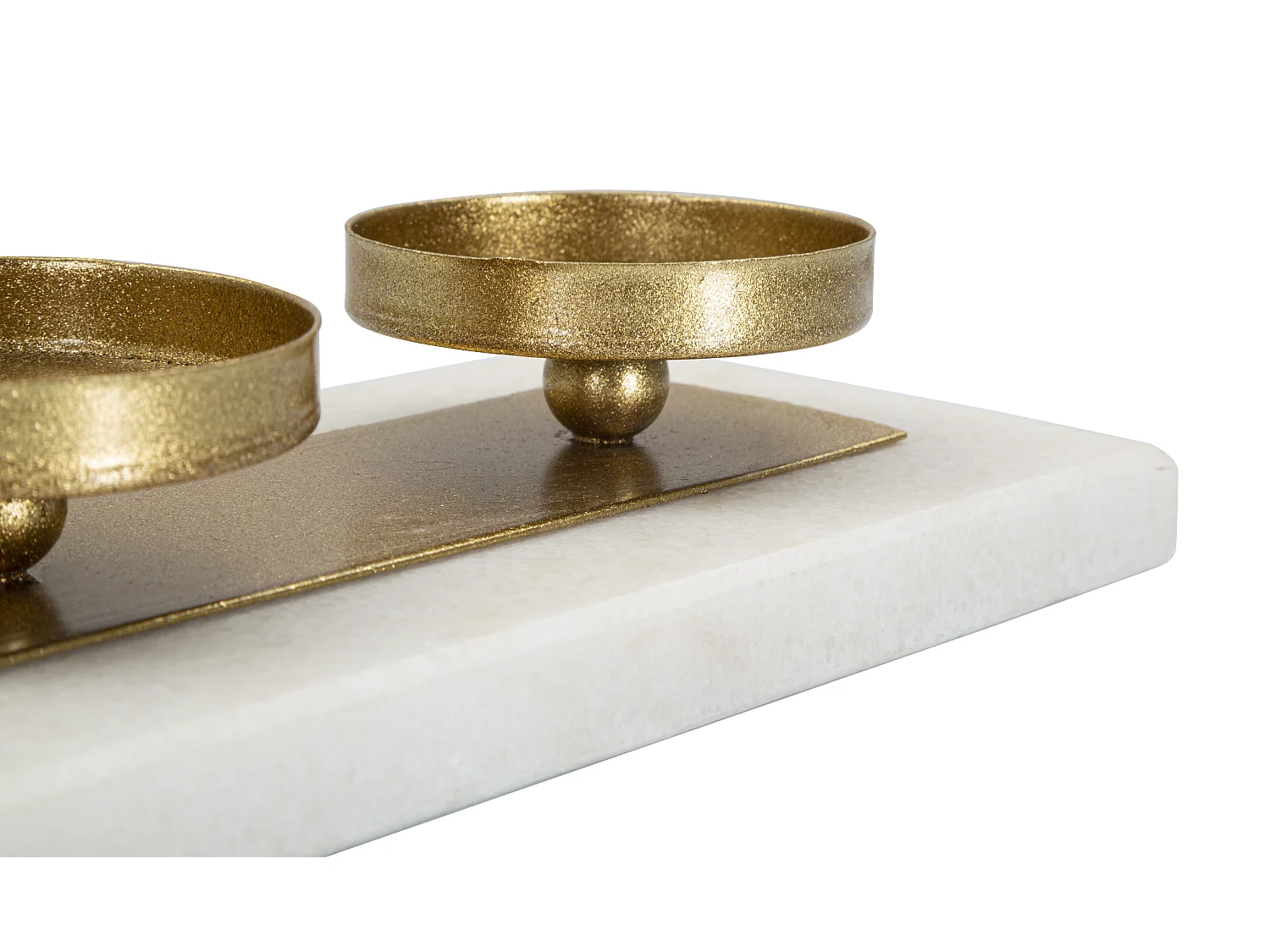 Bougeoir Design en Marbre "4 emplacements" 40cm Or