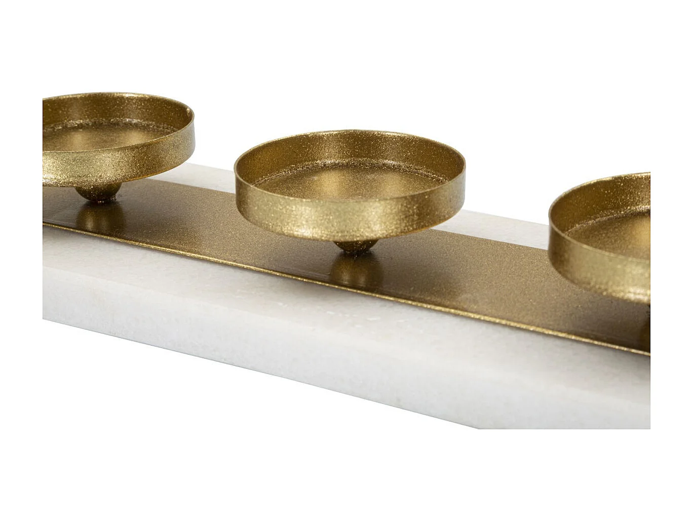 Bougeoir Design en Marbre "4 emplacements" 40cm Or