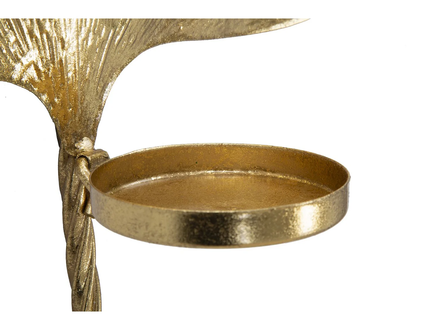 Bougeoir Mural Design en Métal "Leaf" 41cm Or