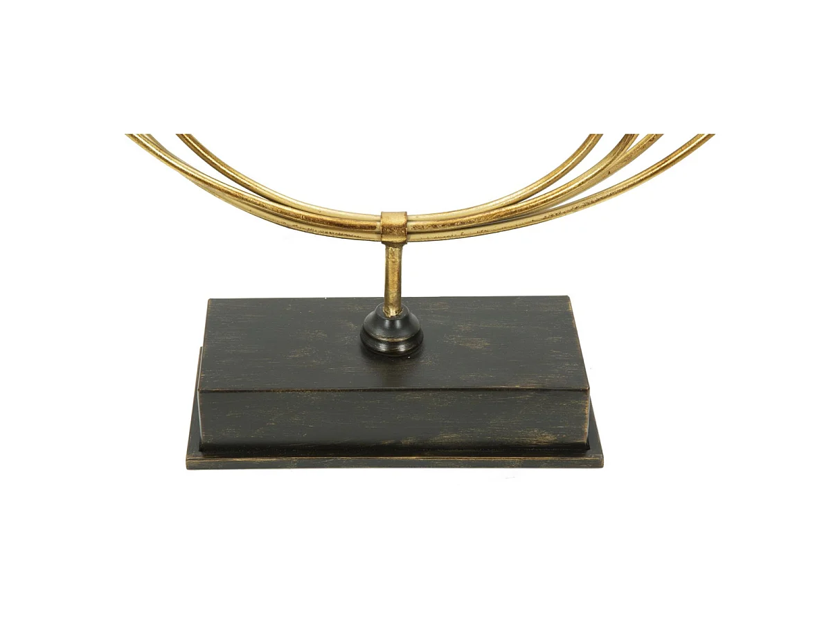 Kerzenhalter aus Metall goldfarben mit 2 Gläsern 50x12x55 cm