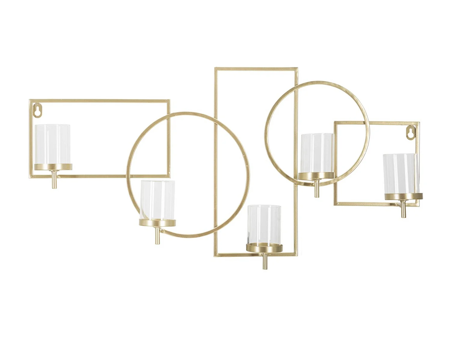 Bougeoir Mural en Métal "Marie" 70cm Or