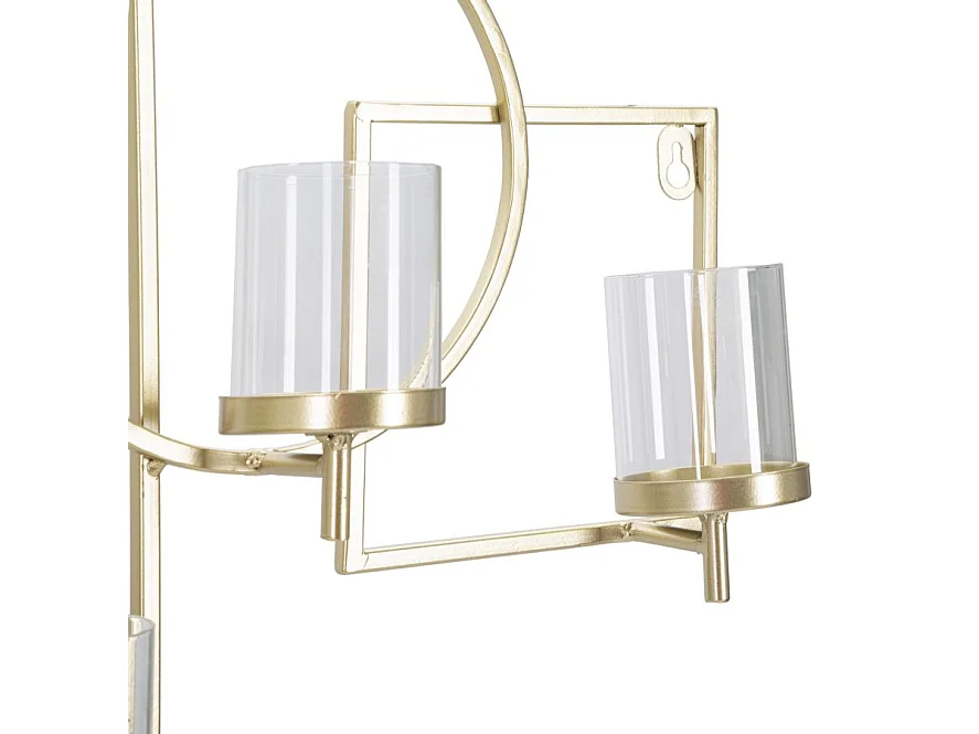 Bougeoir Mural en Métal "Marie" 70cm Or