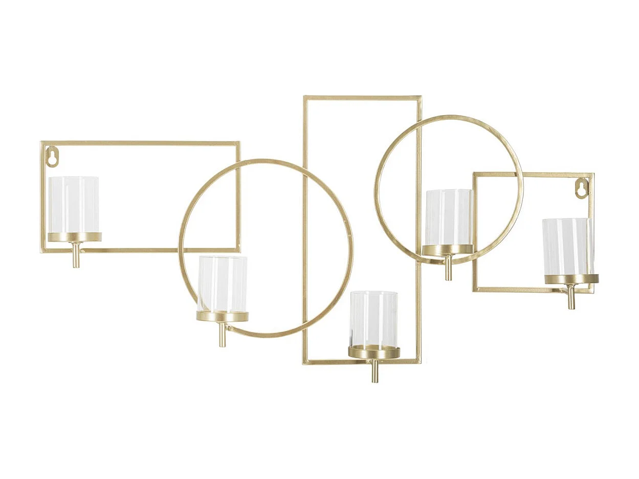 Bougeoir Mural en Métal "Marie" 70cm Or