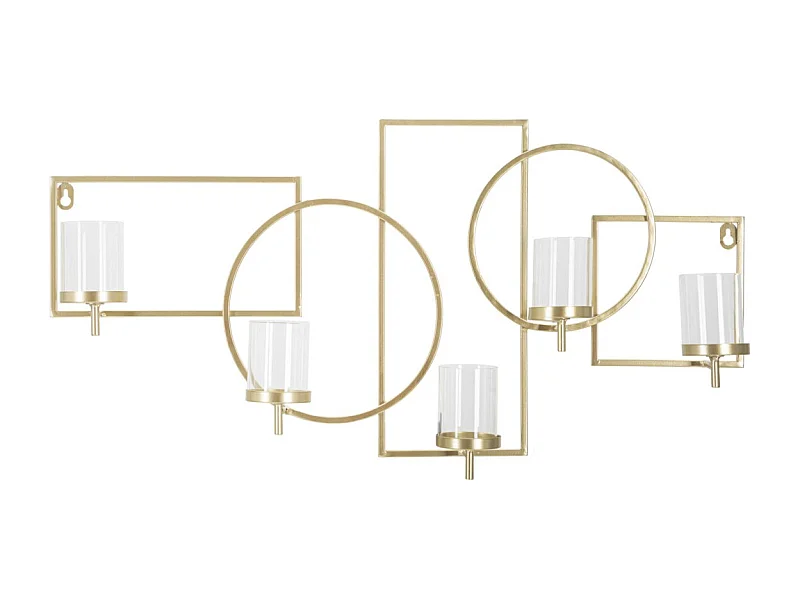 Bougeoir Mural en Métal "Marie" 70cm Or