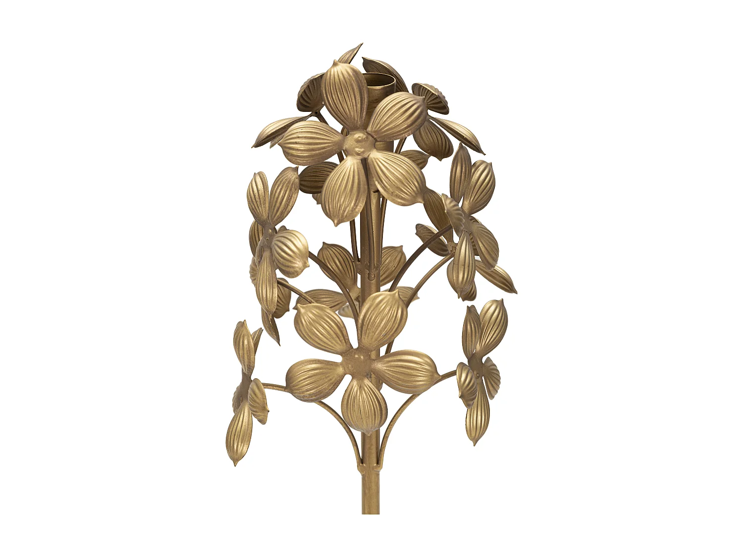 Bougeoir Design en Métal "Flowy" 93cm Or