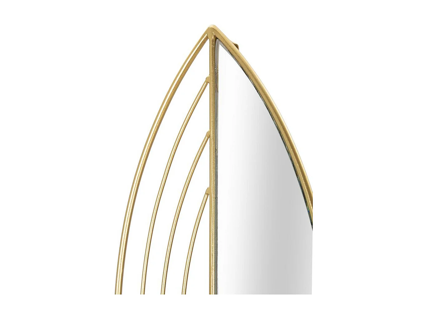 Set van 2 gouden metalen wandkaarsenhouders 18x13x41-15x13x35 cm