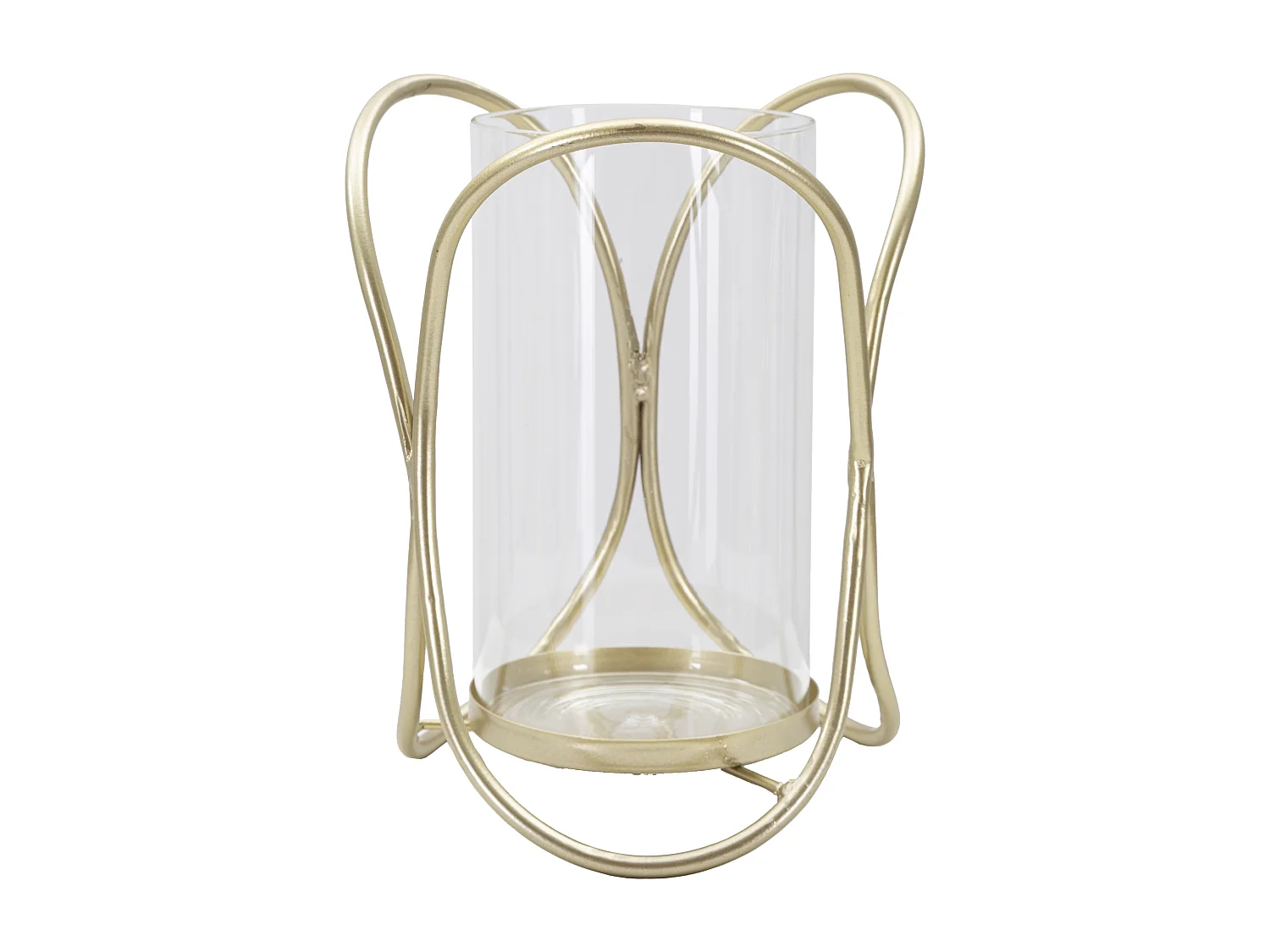 Photophore Design en Verre "Glox" 21cm Or Clair