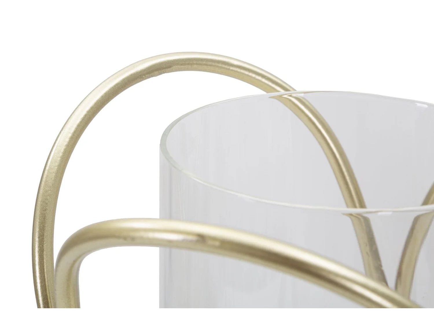 Photophore Design en Verre "Glox" 21cm Or Clair