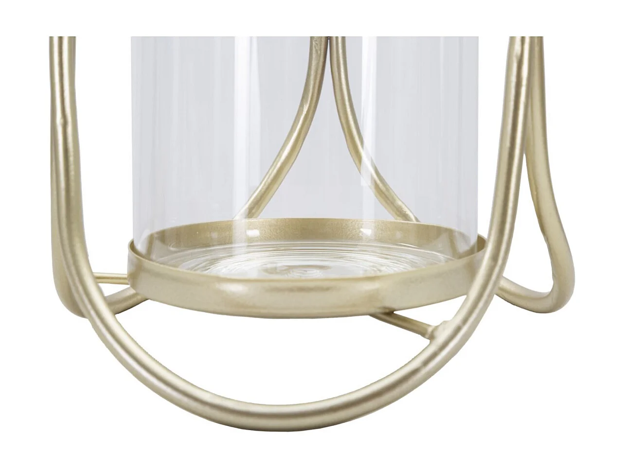 Photophore Design en Verre "Glox" 21cm Or Clair