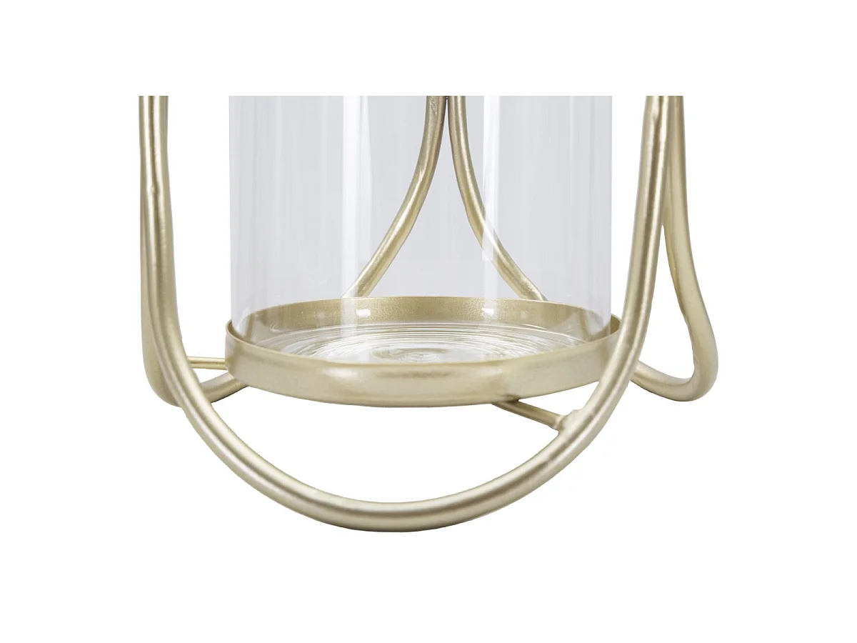 Photophore Design en Verre "Glox" 21cm Or Clair