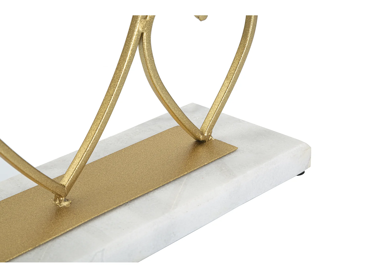 Bougeoir Design en Marbre "Cœur" 30cm Or