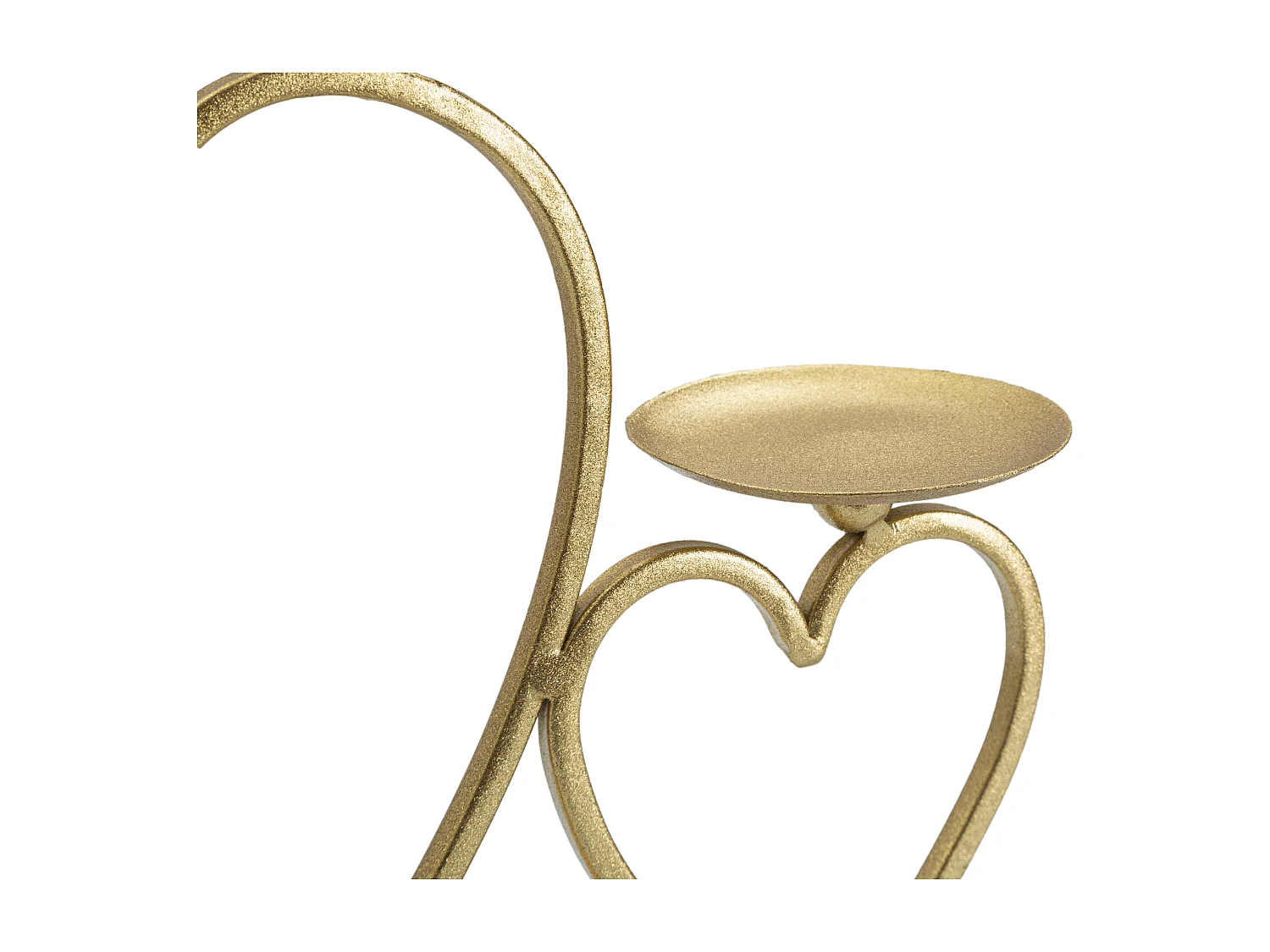 Portacandela in metallo dorato cm 30x9x20