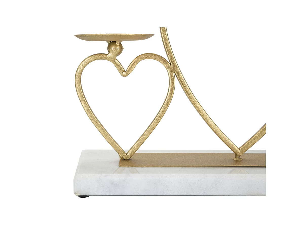 Kerzenhalter aus Metall goldfarben 30x9x20 cm