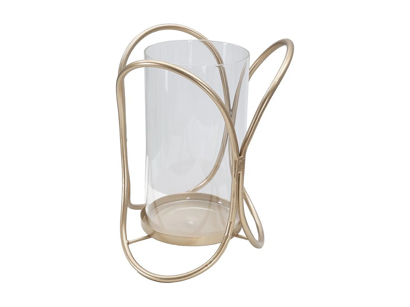 Photophore Design en Verre "Glox" 21cm Or Foncé