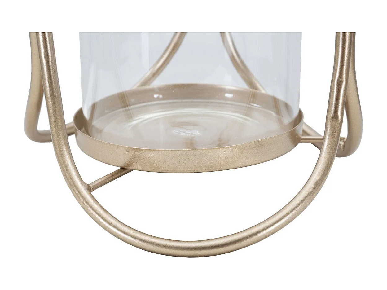 Photophore Design en Verre "Glox" 21cm Or Foncé