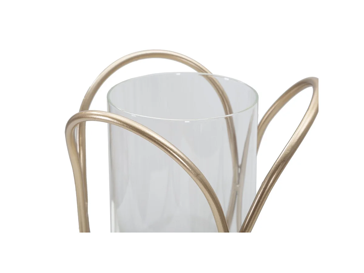 Photophore Design en Verre "Glox" 21cm Or Foncé
