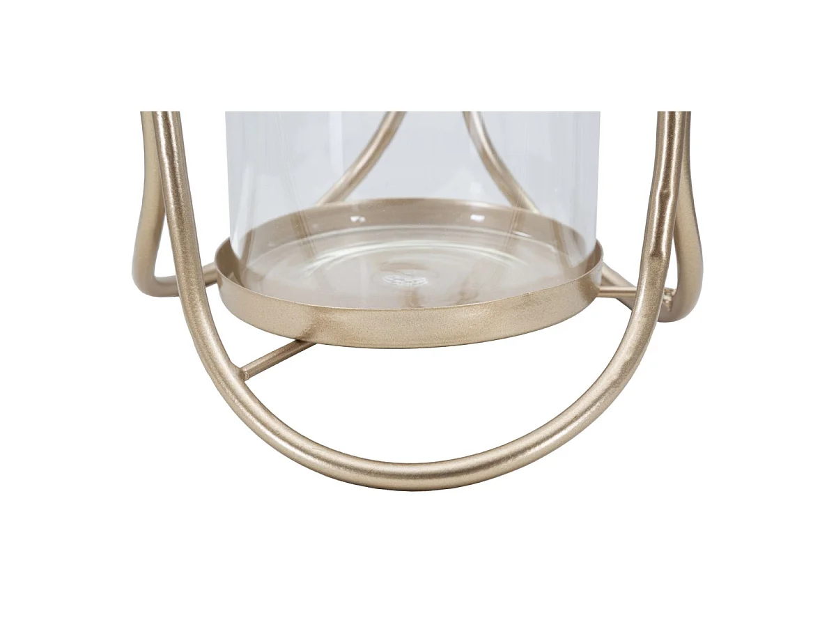Photophore Design en Verre "Glox" 21cm Or Foncé