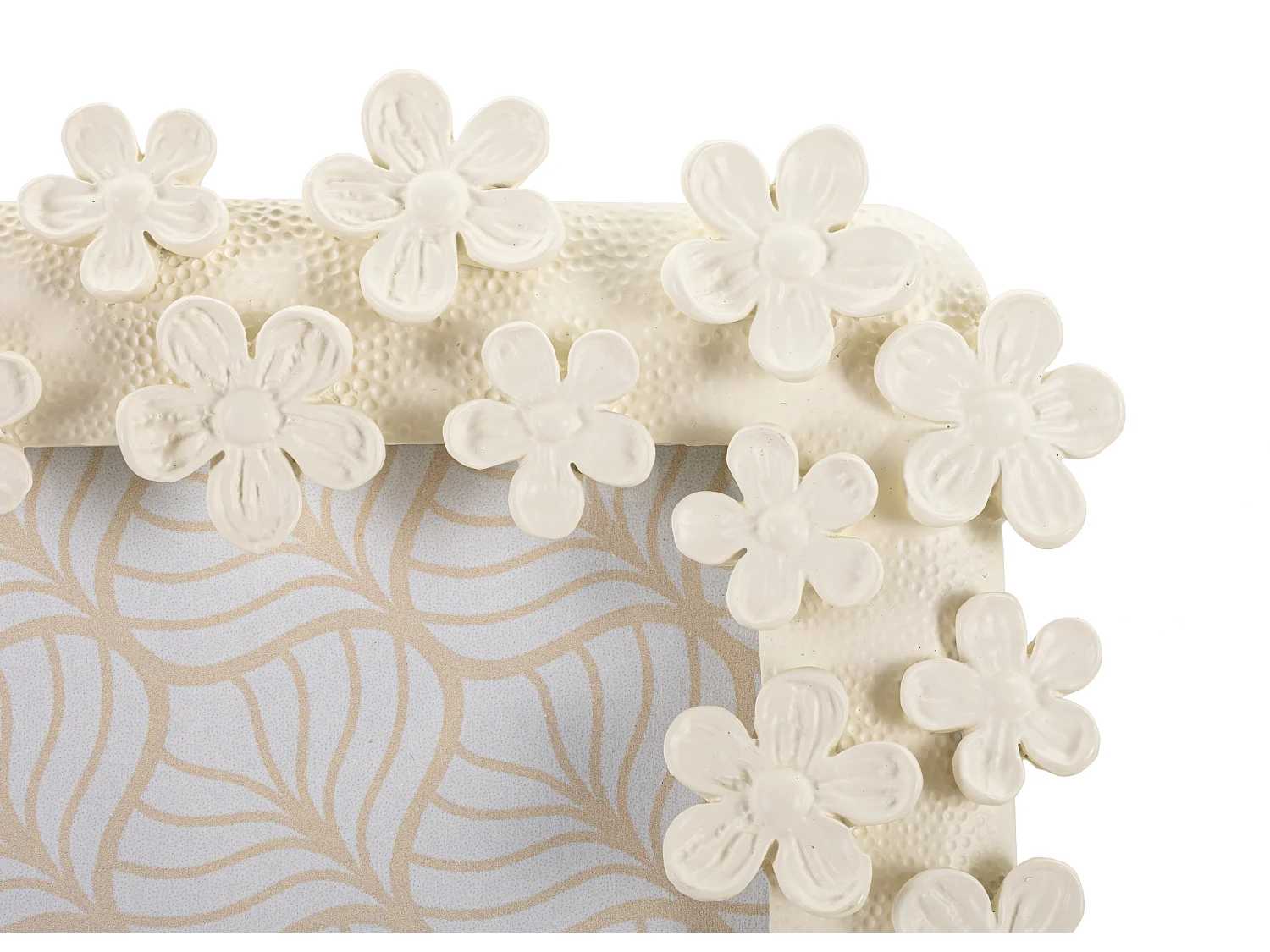 Cadre Photo Déco Fleurs "Filly" 15x20cm Crème