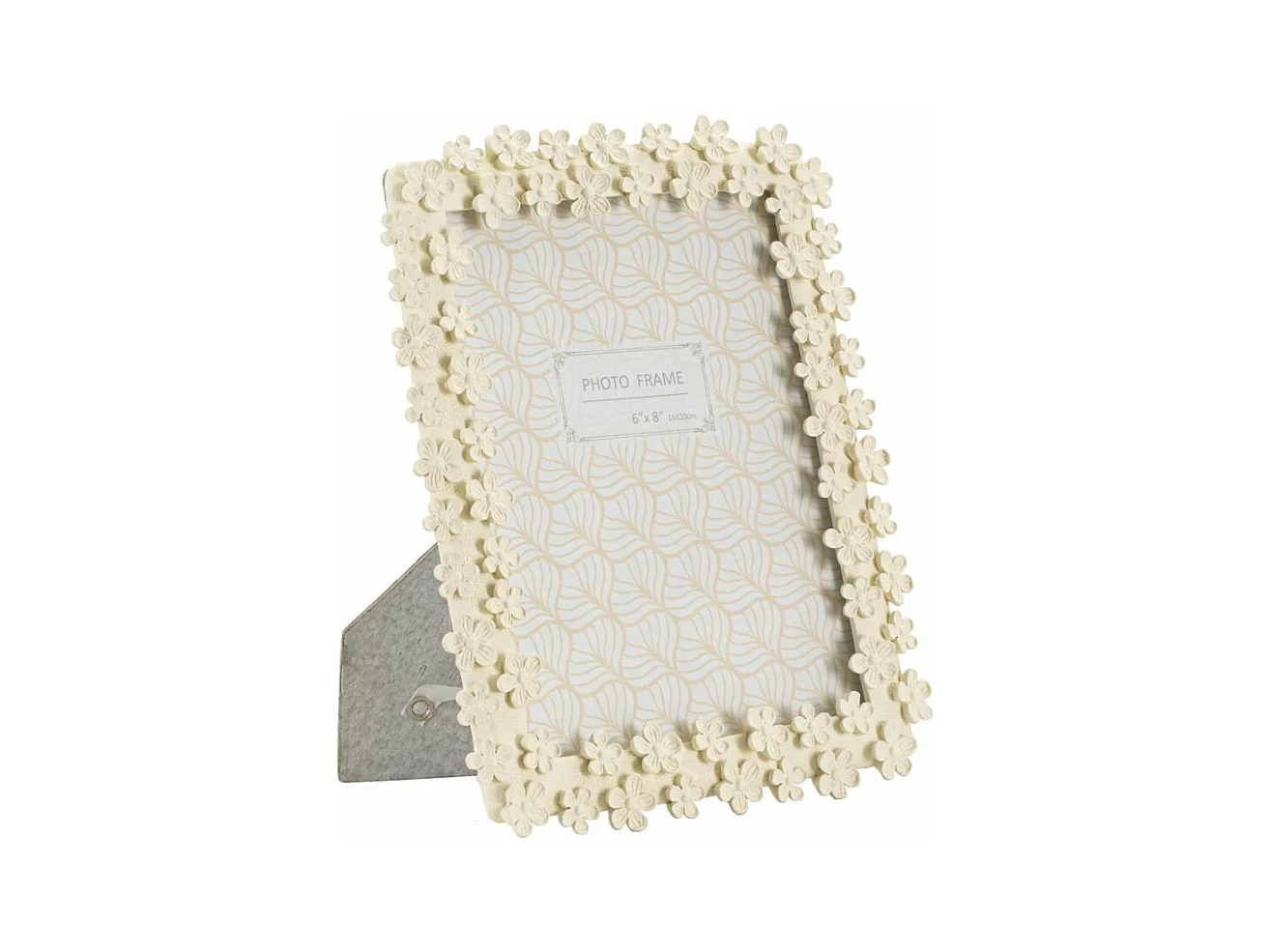 Cornice in resina beige con fiori cm 20x2x25