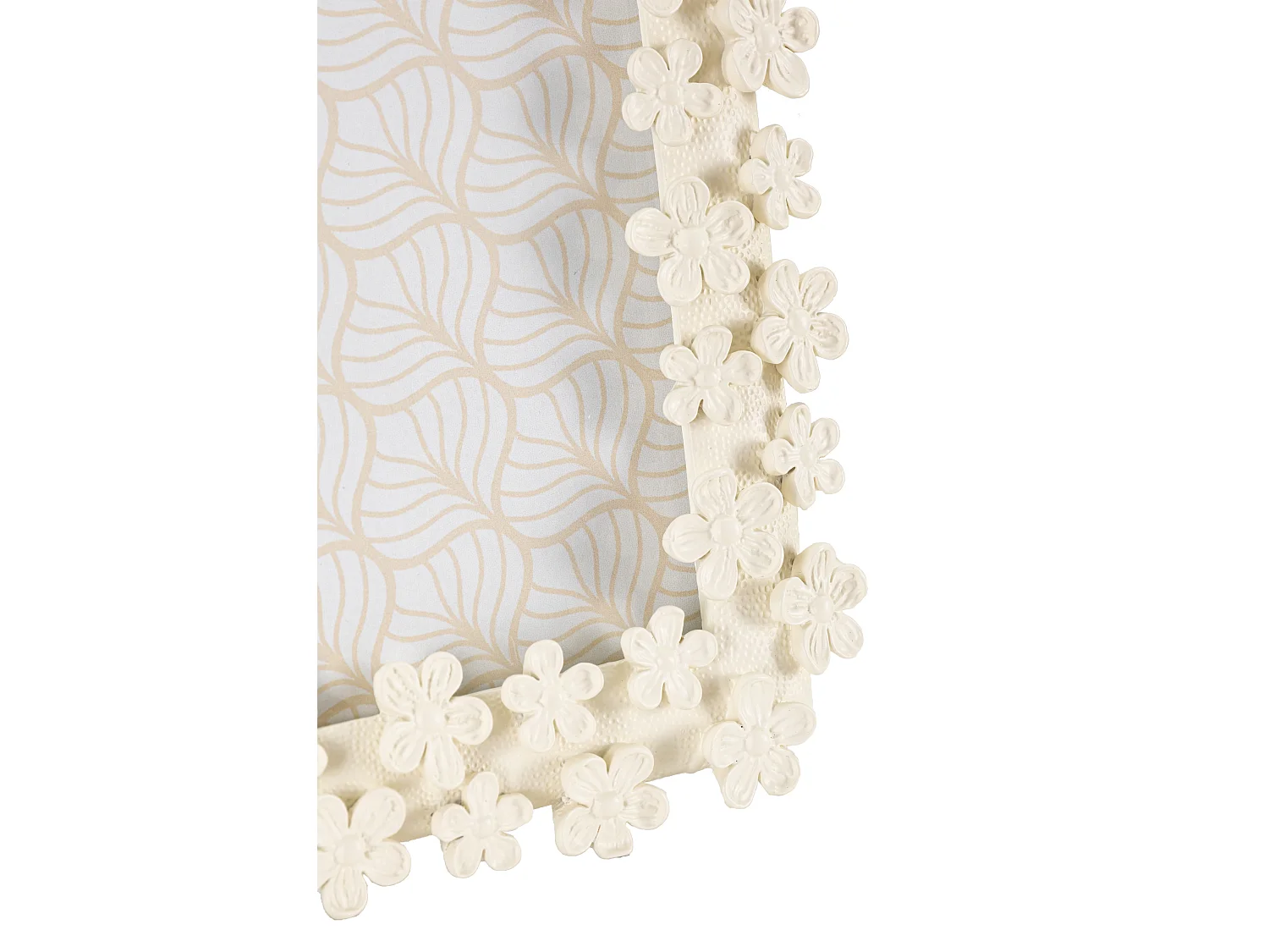 Cornice in resina beige con fiori cm 20x2x25