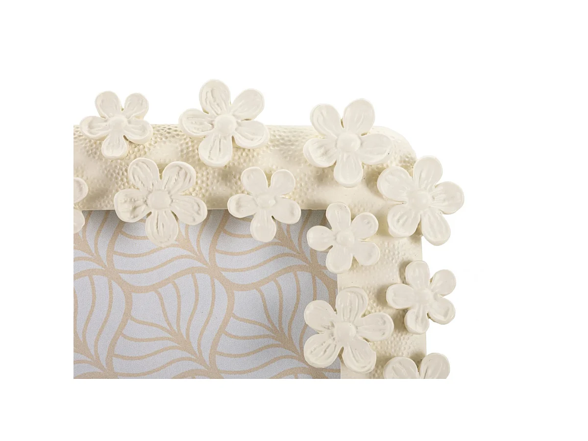 Cornice in resina beige con fiori cm 20x2x25