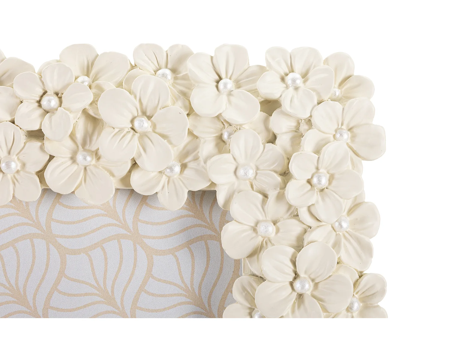 Cornice in resina beige con fiori cm 21x2x26,5