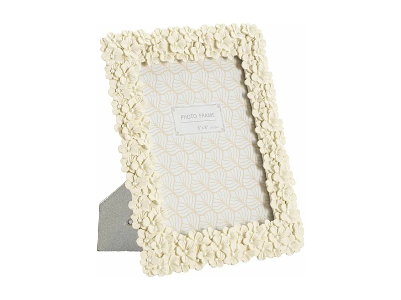 Cornice in resina beige con fiori cm 21x2x26,5