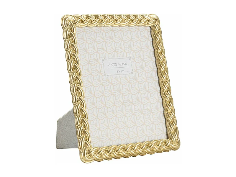 Cornice in resina dorata intrecciata cm 25x2x30