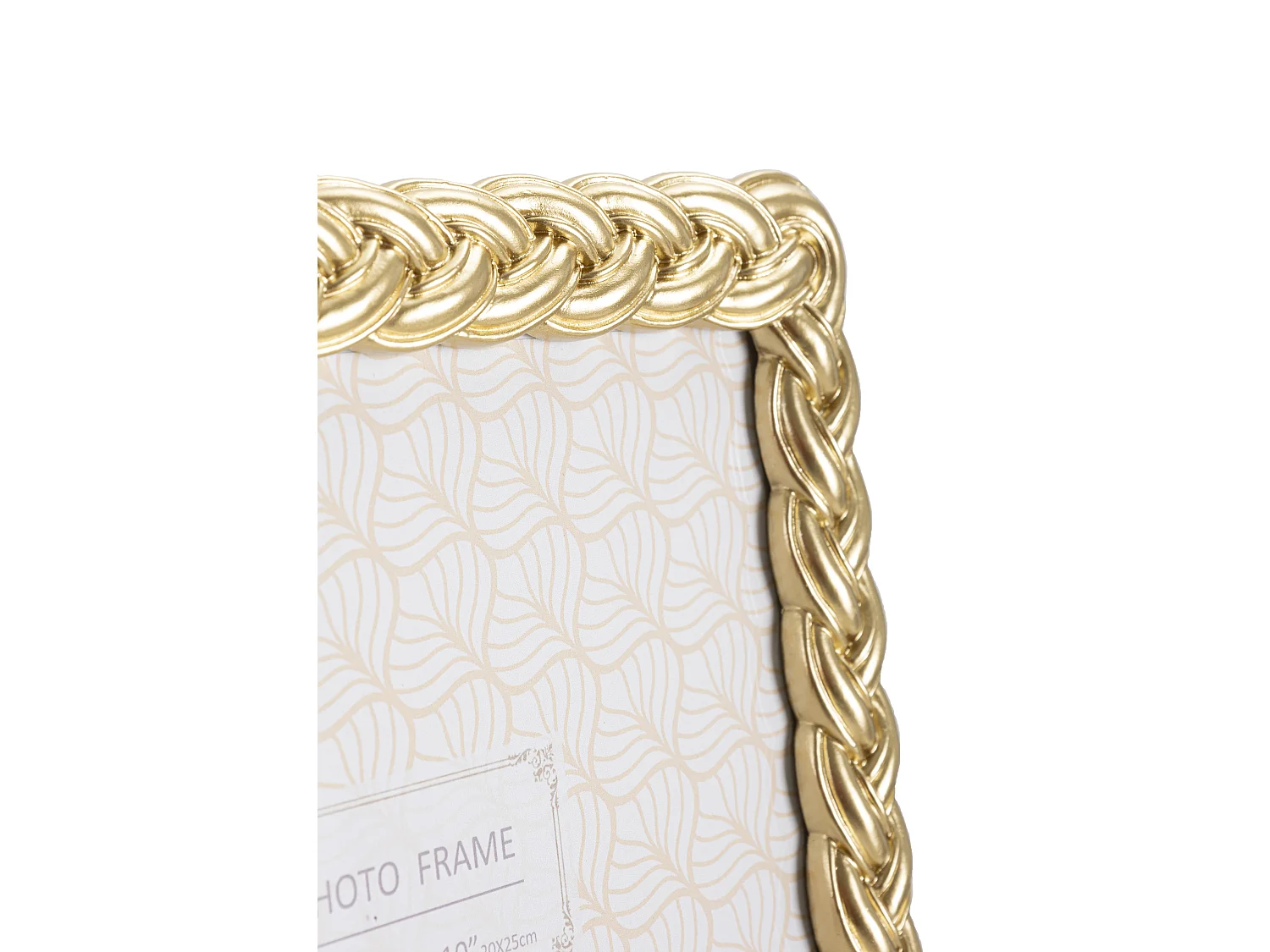 Cadre Photo Déco Tressé "Rope" 20x25cm Or