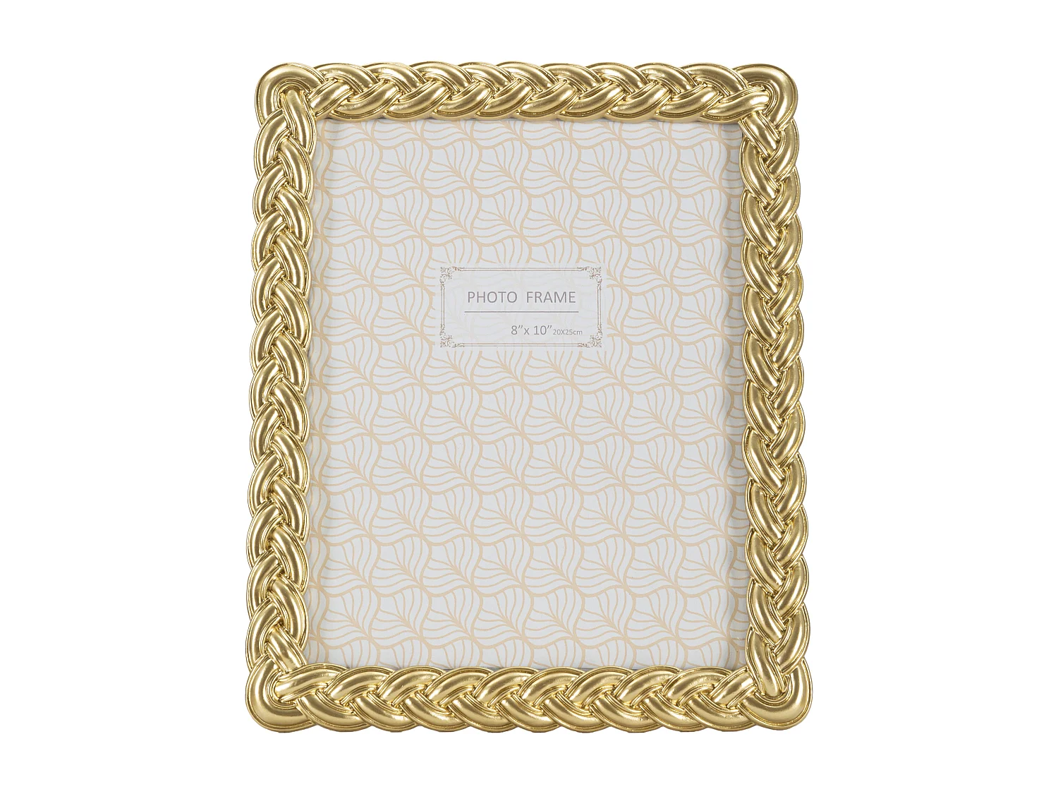 Cadre Photo Déco Tressé "Rope" 20x25cm Or