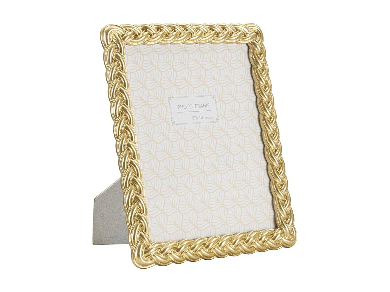 Cadre Photo Déco Tressé "Rope" 20x25cm Or