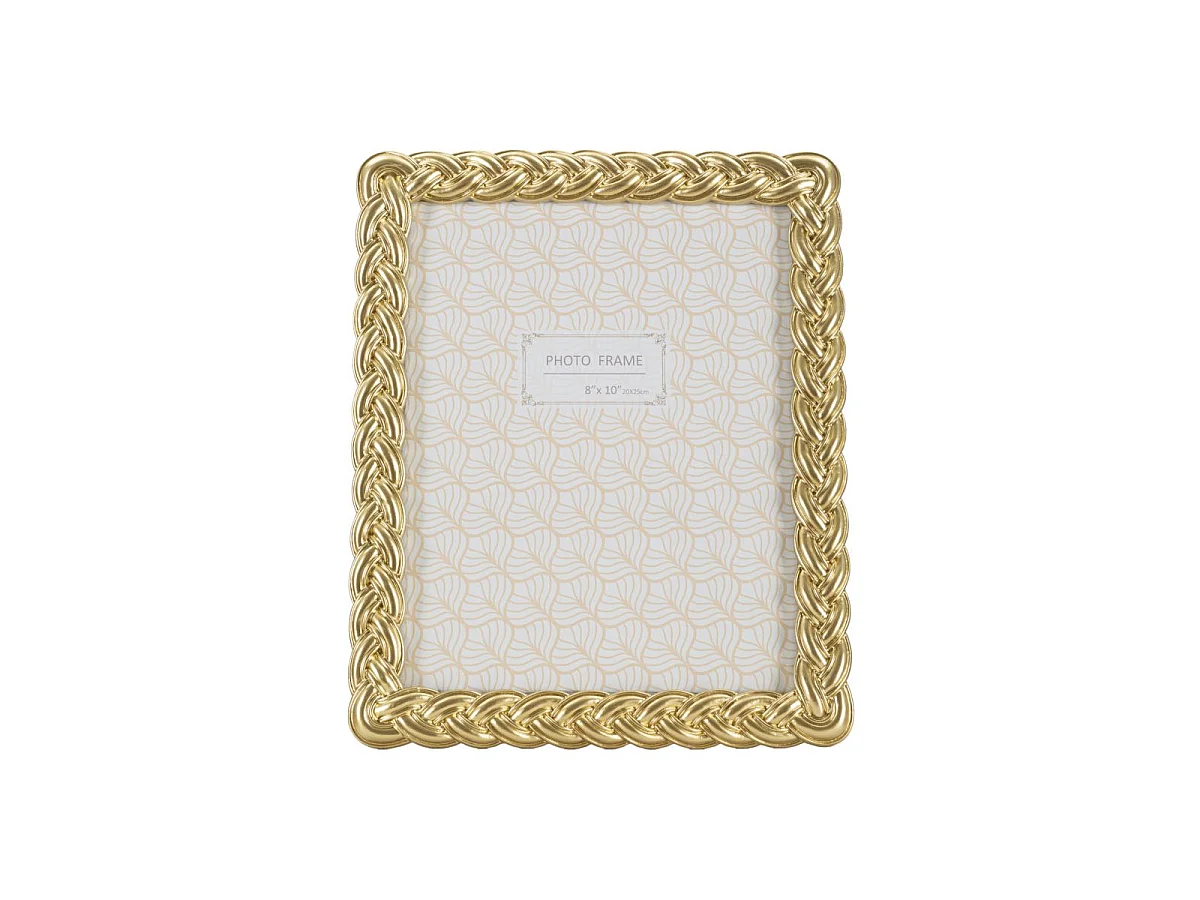 Cornice in resina dorata intrecciata cm 25x2x30