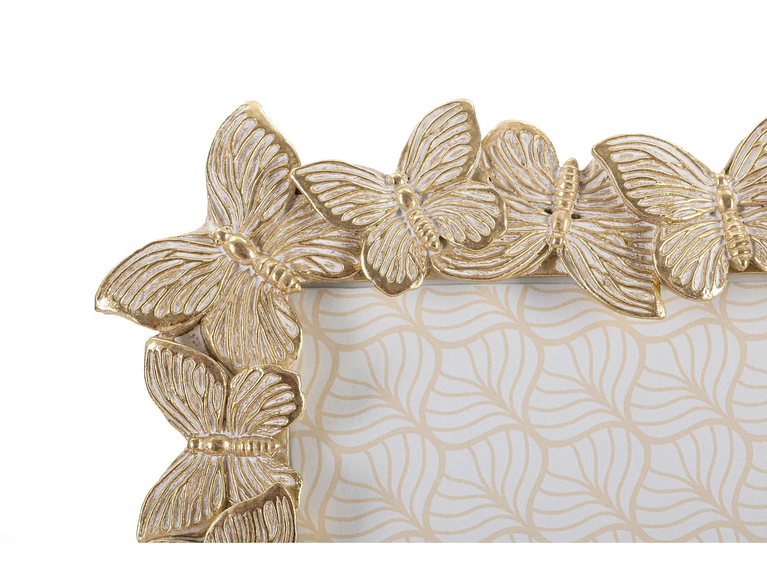 Cornice in resina dorata farfalle cm 27,5x2,6x32,5