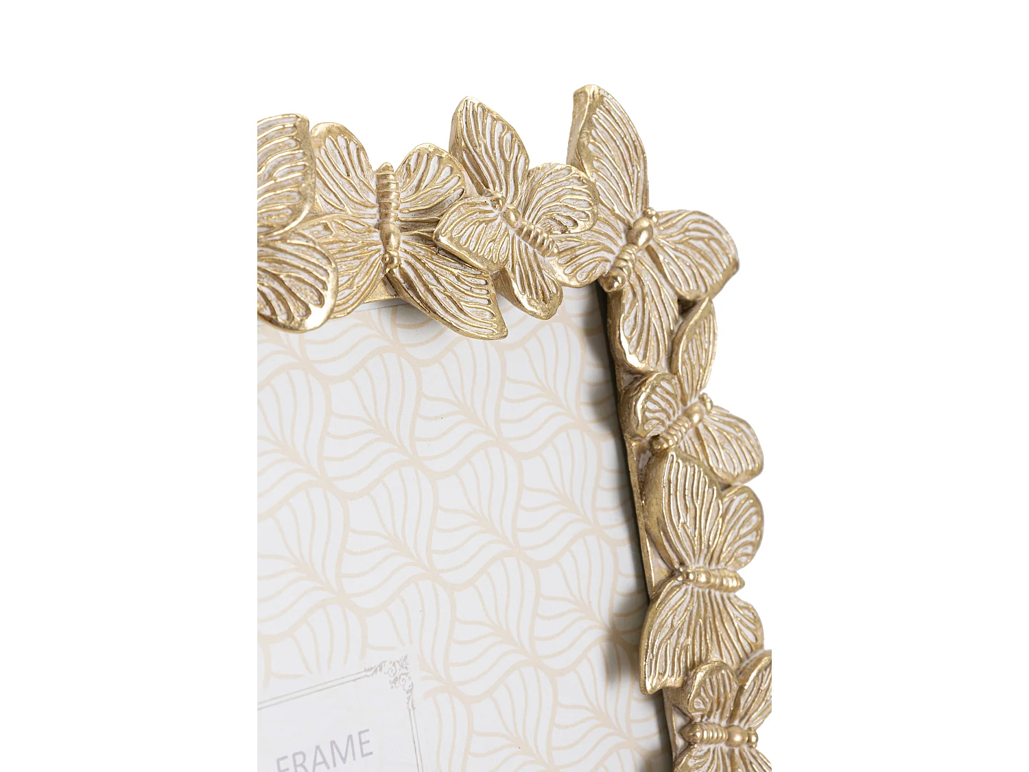 Cornice in resina dorata farfalle cm 27,5x2,6x32,5