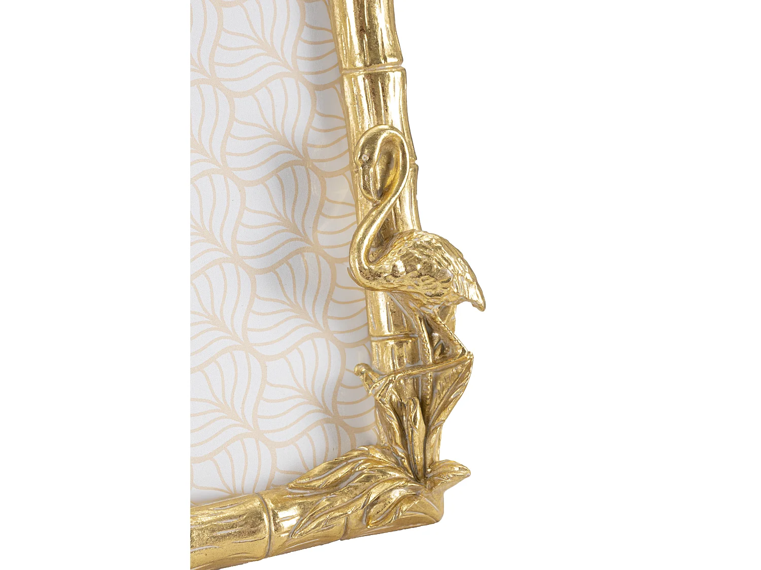 Cadre Photo Déco Palmier "Flamant Rose" 20x25cm Or