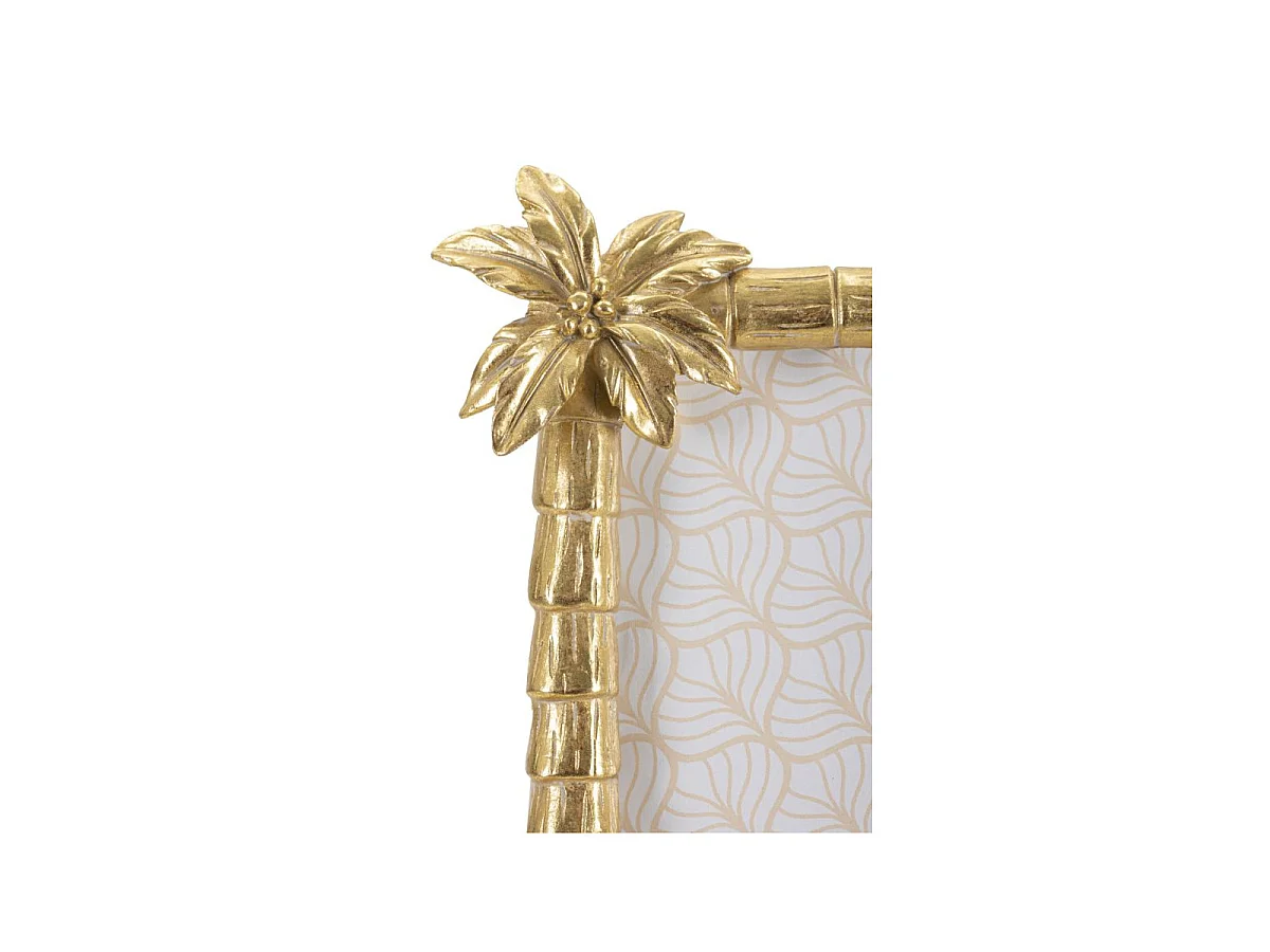 Bilderrahmen aus Kunstharz goldfarben mit Palme 30x2,8x26 cm