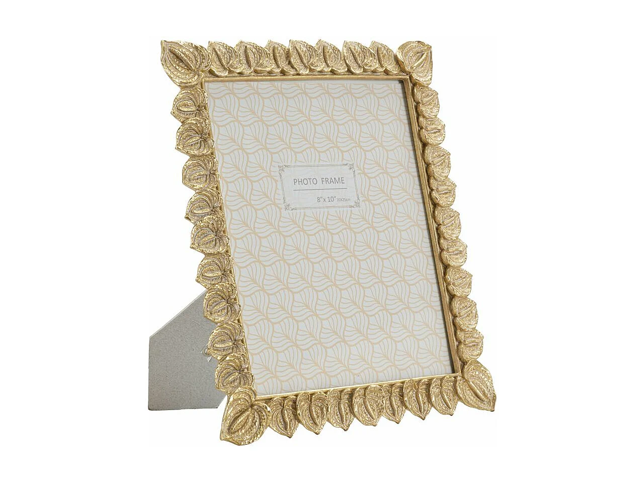 Cornice in resina dorata con fiori cm 26x2x31