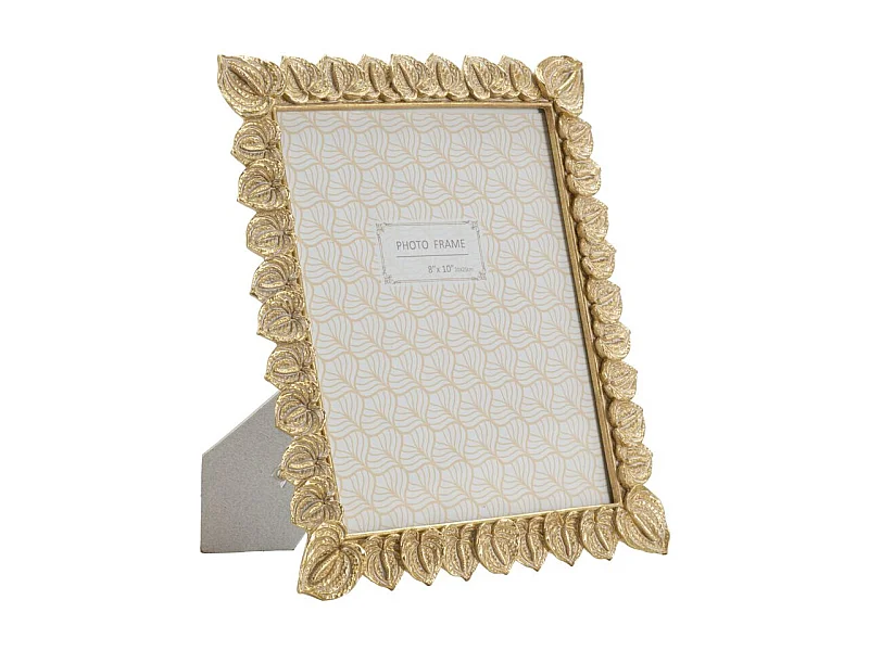 Cornice in resina dorata con fiori cm 26x2x31