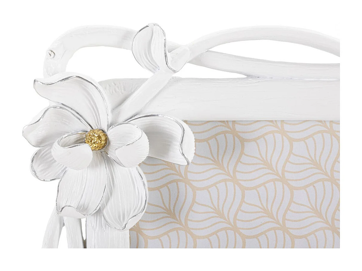 Cadre Photo Déco Fleurs "Magnolia" 20x25cm Blanc