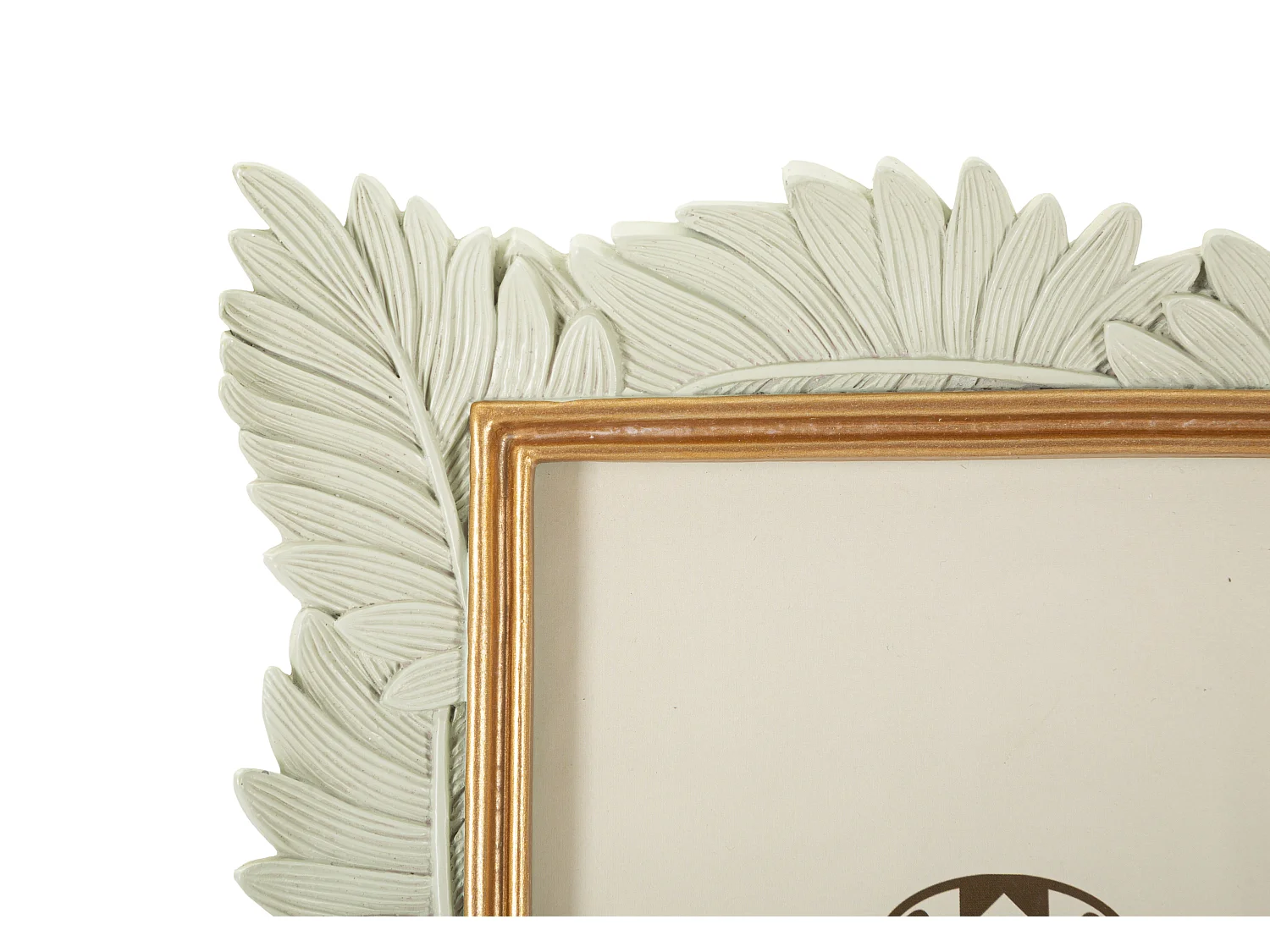 Cornice in resina beige e dorata cm 23,5x3x28