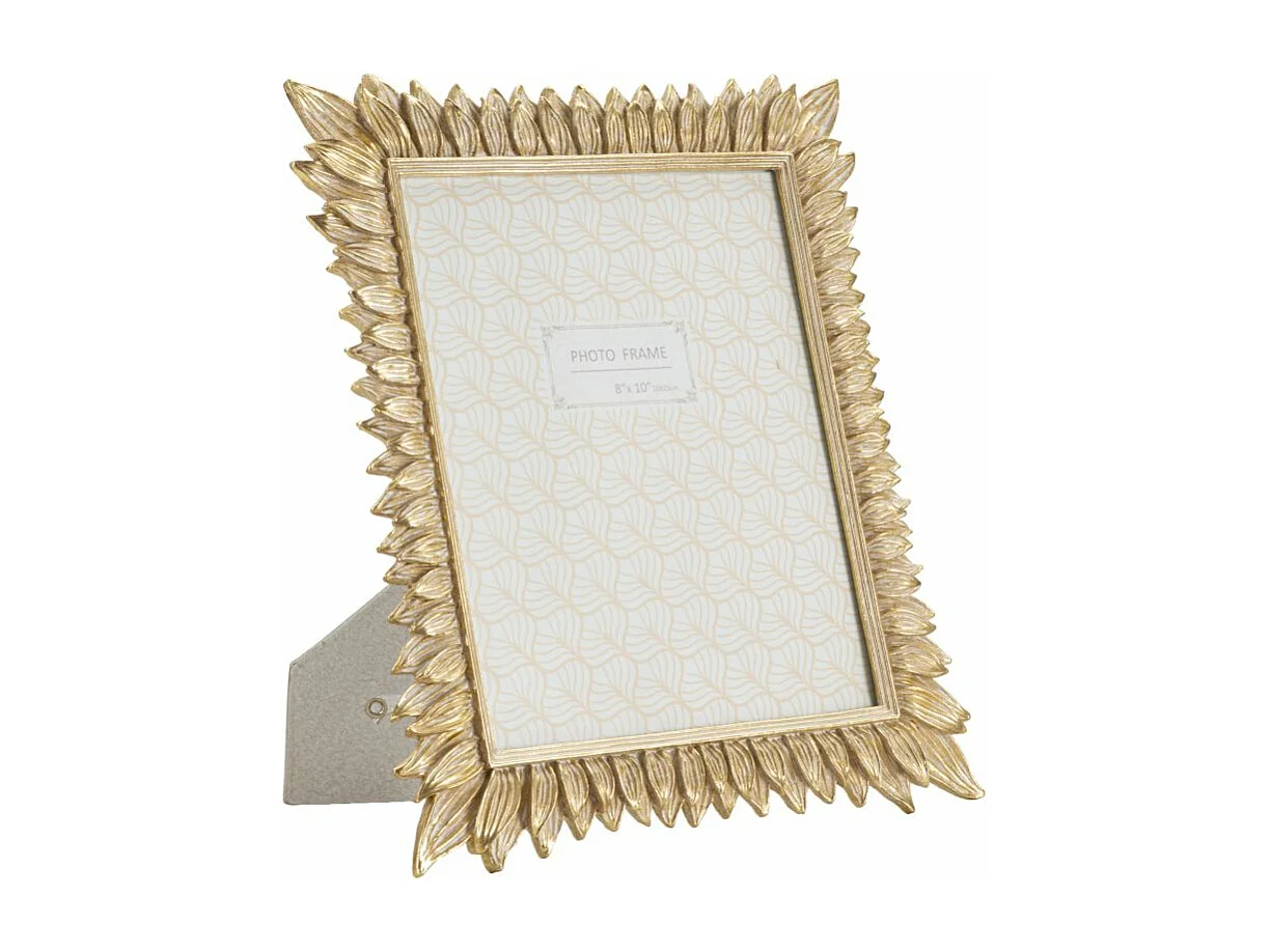 Cornice in resina dorata con petali cm 28,4x2x33,5