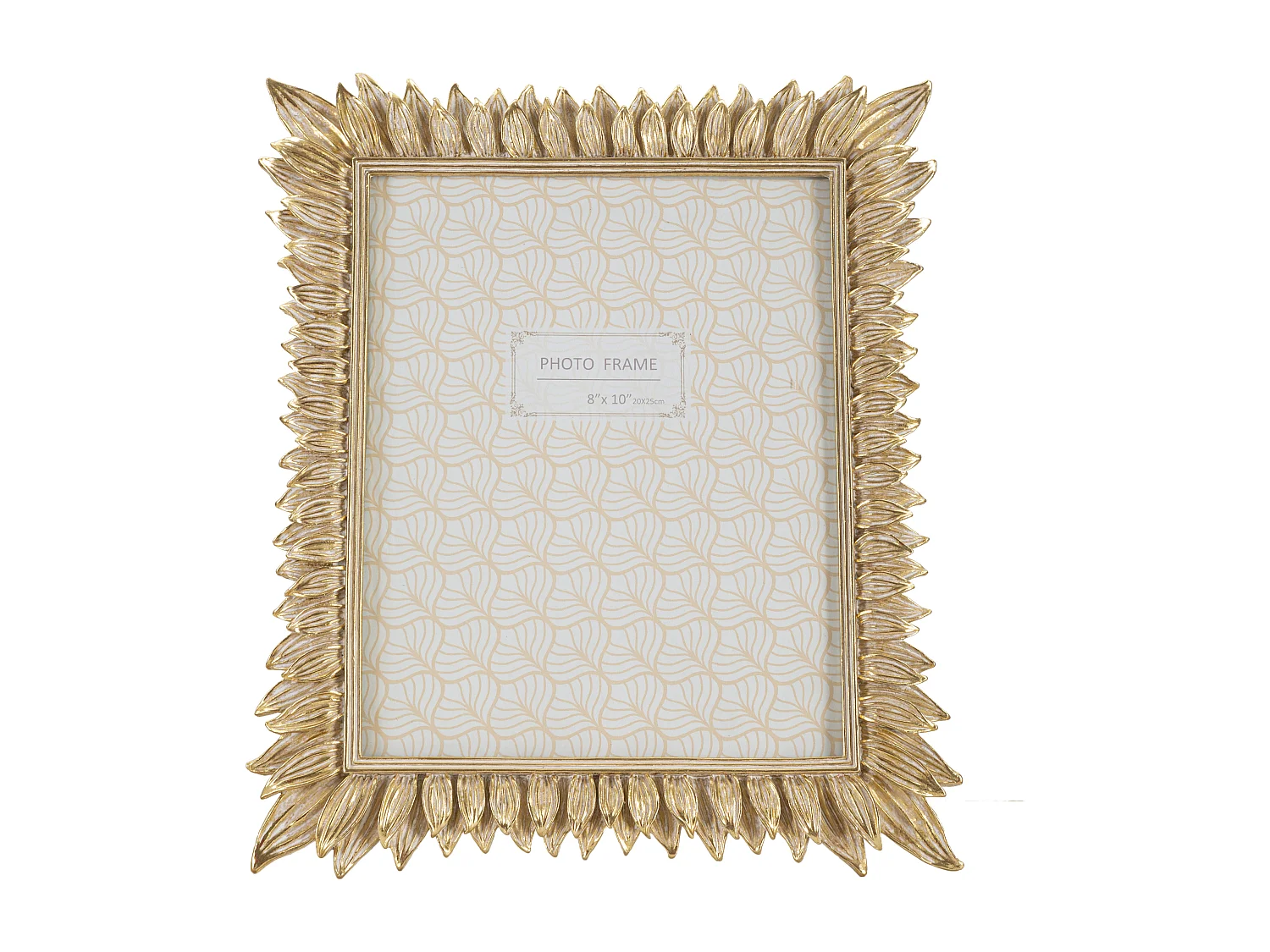 Cornice in resina dorata con petali cm 28,4x2x33,5