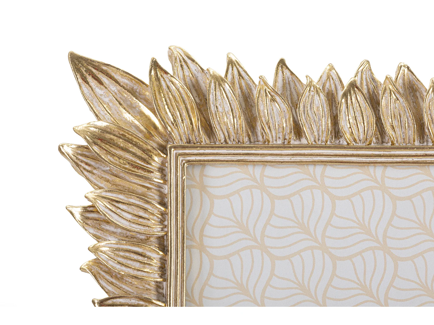 Cornice in resina dorata con petali cm 28,4x2x33,5