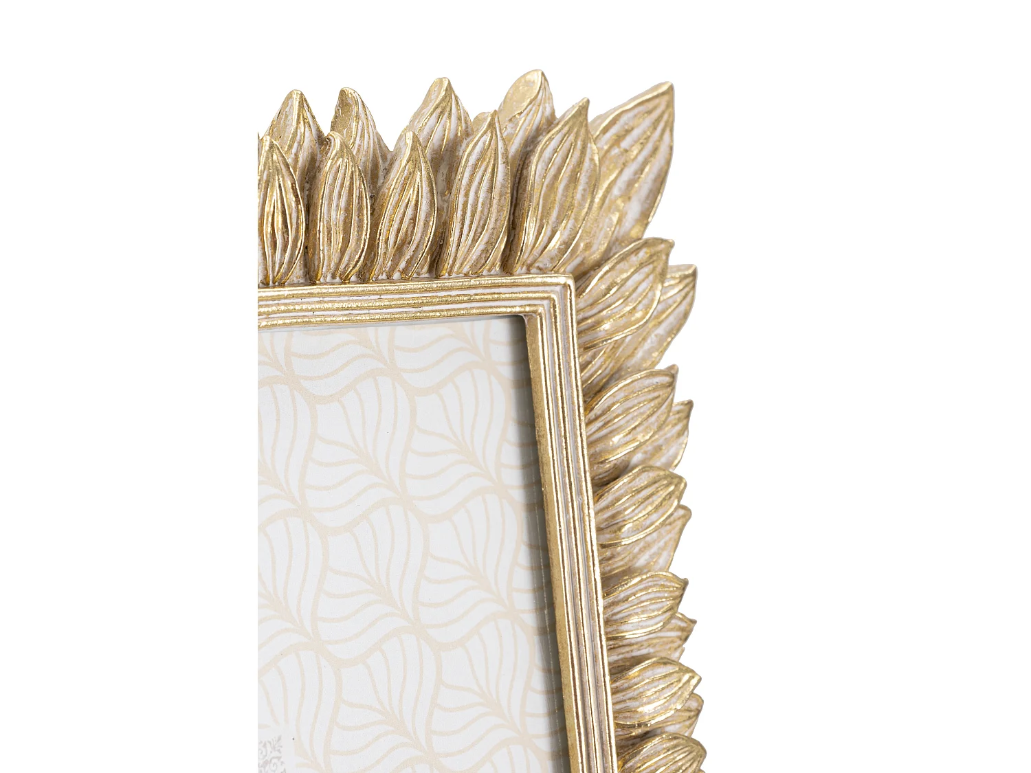 Cornice in resina dorata con petali cm 28,4x2x33,5