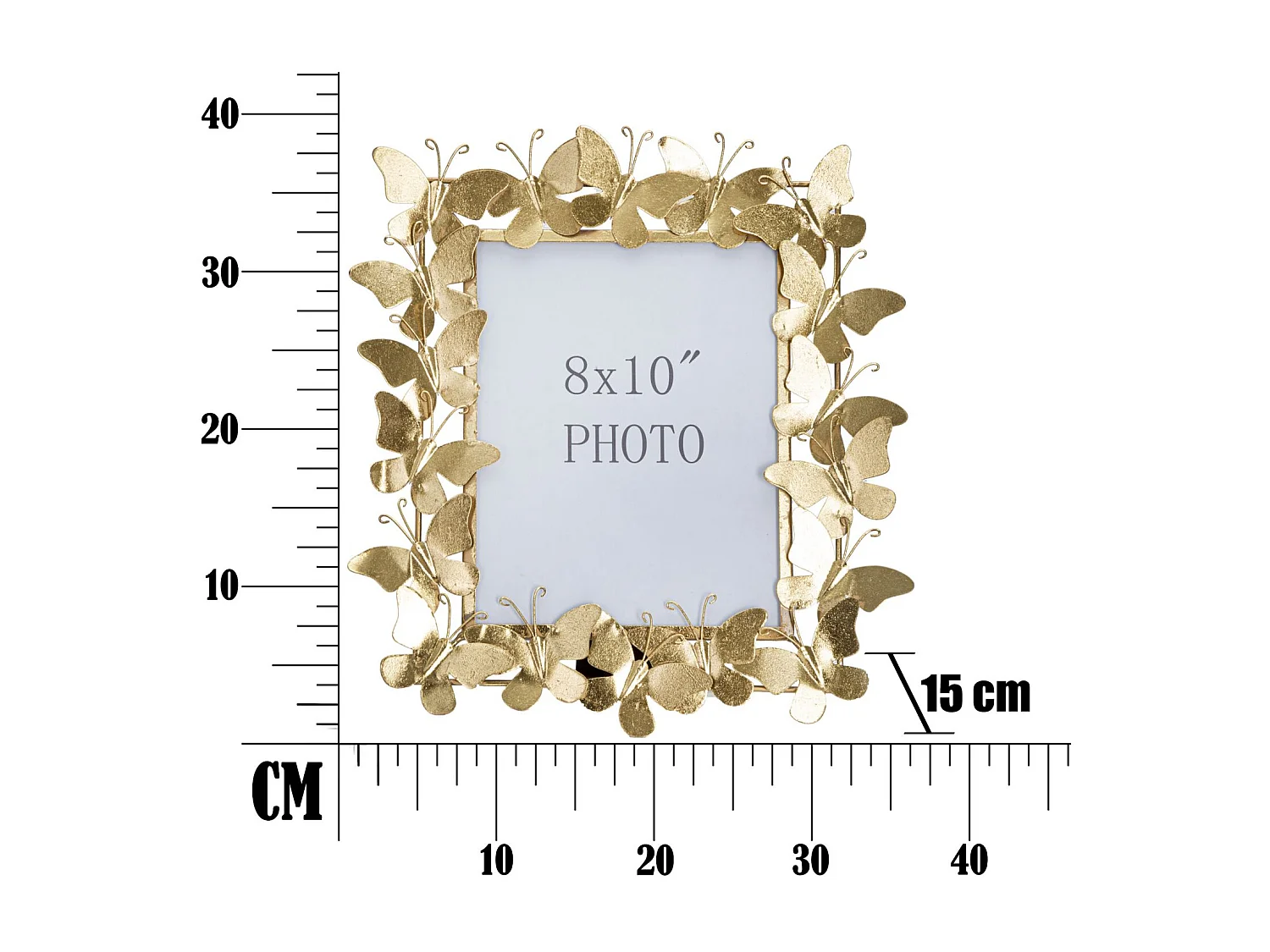 Cornice in metallo dorata cm 35x15x38