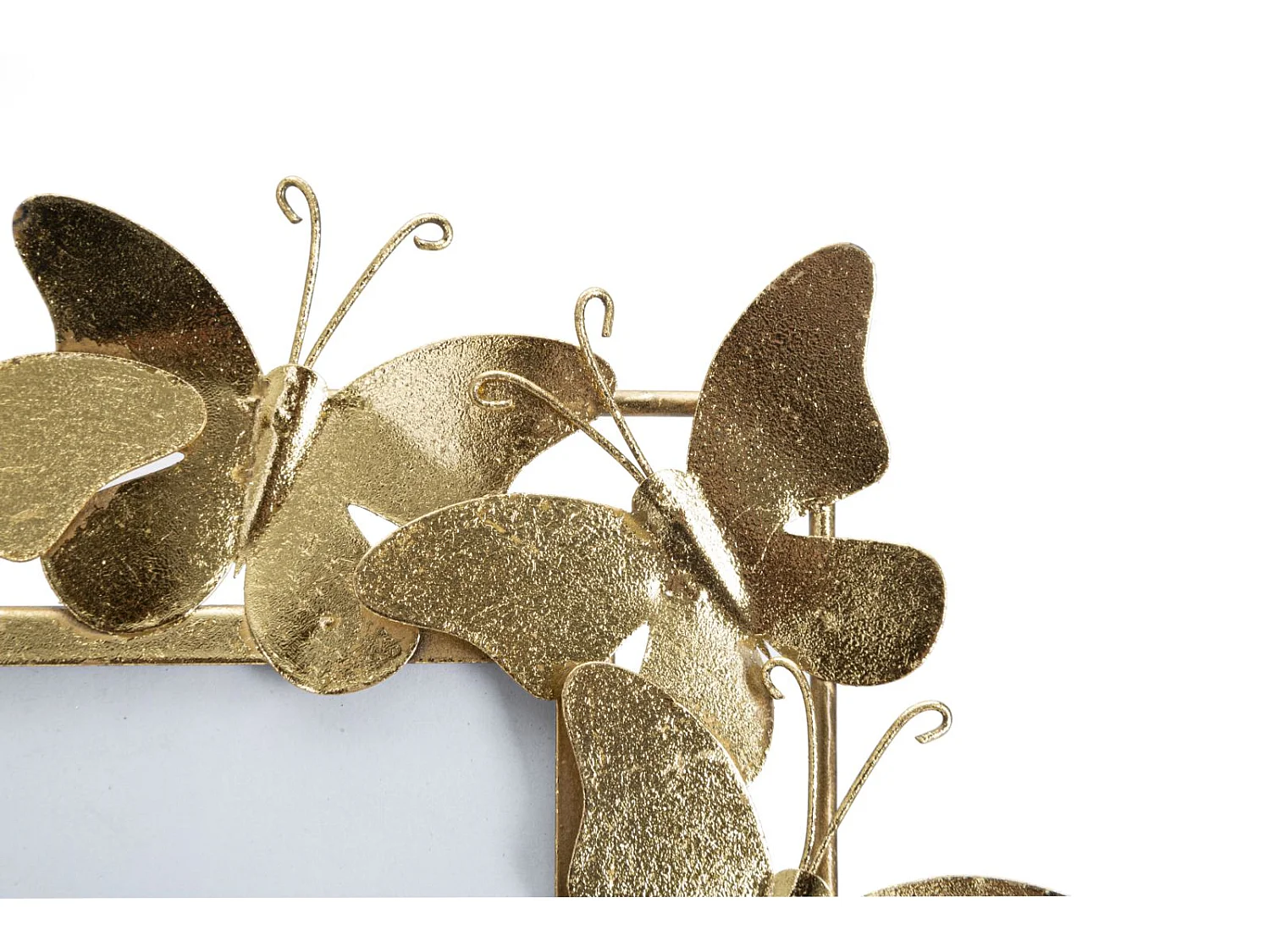 Cadre Photo Déco en Métal "Papillons" 20x25cm Or