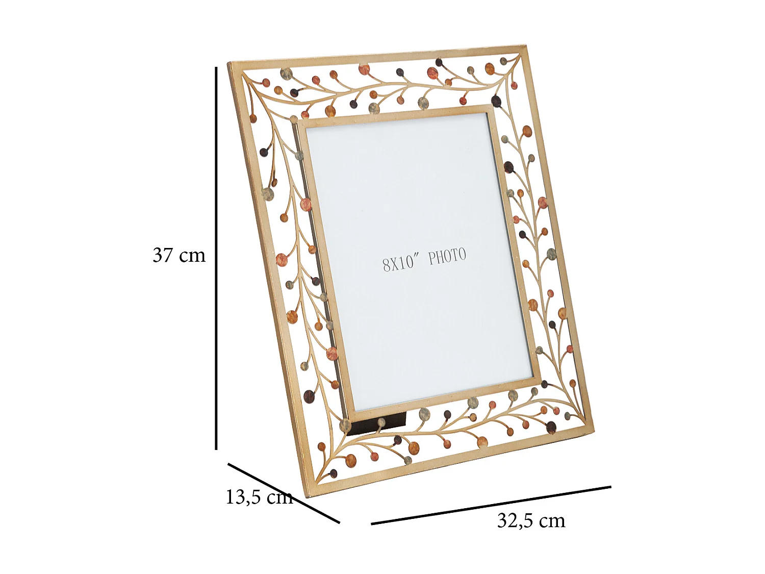 Cornice in ferro dorata cm 32,5x1,9x36,2