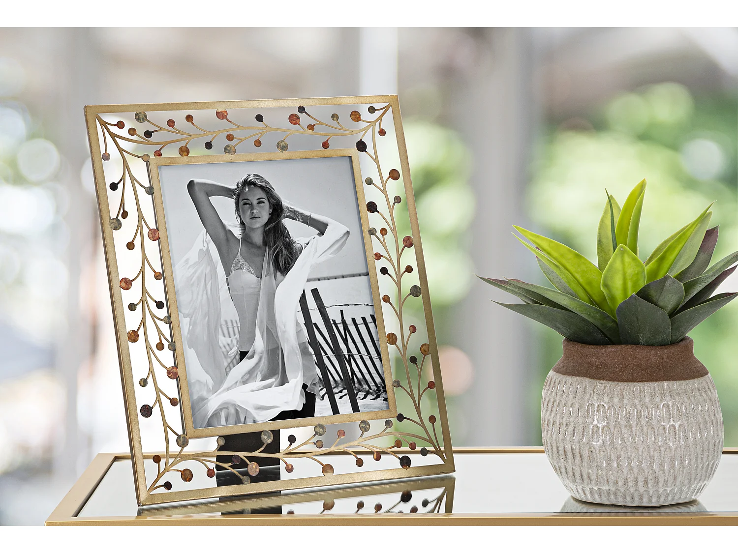 Cadre Photo Déco Brindilles "Bixy" 20x25cm Multicolore