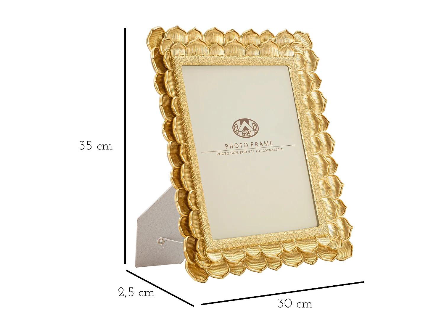 Cornice in resina dorata cm 30x2,5x35